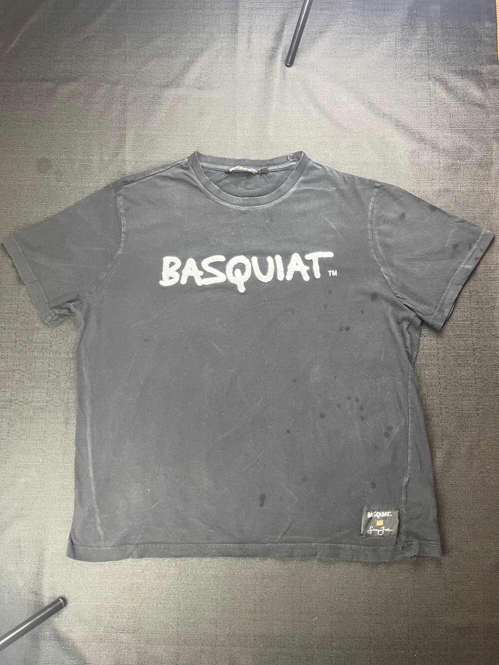 Sean John Basquiat 2XL Black Cotton T-Shirt with Embroidered Patch